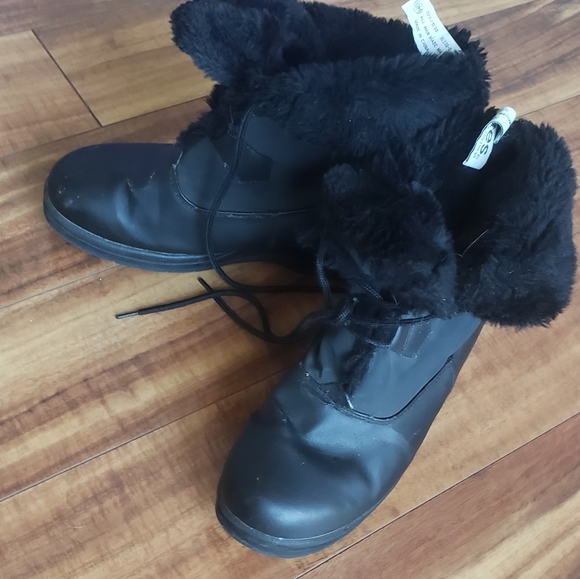 Black Totes Winter boots faux lining waterproof 8 - Picture 12 of 13